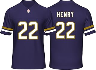 Custom Mens/Youth Football Stitched T-Shirt for Sports Fan Purple No Brand/Logos