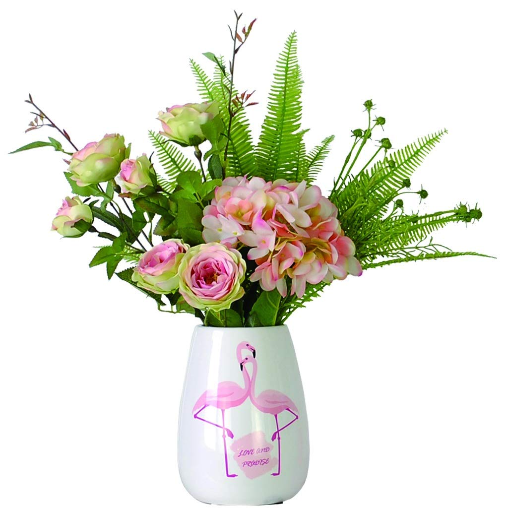 MYUYEE Artificial Flowers Simulated Hydrangea Roses Simple Nordic Style Fashion Fake Flower Bonsai For Living Room Tables Office Place Artificial Flowers Flowers Arrangement Bou