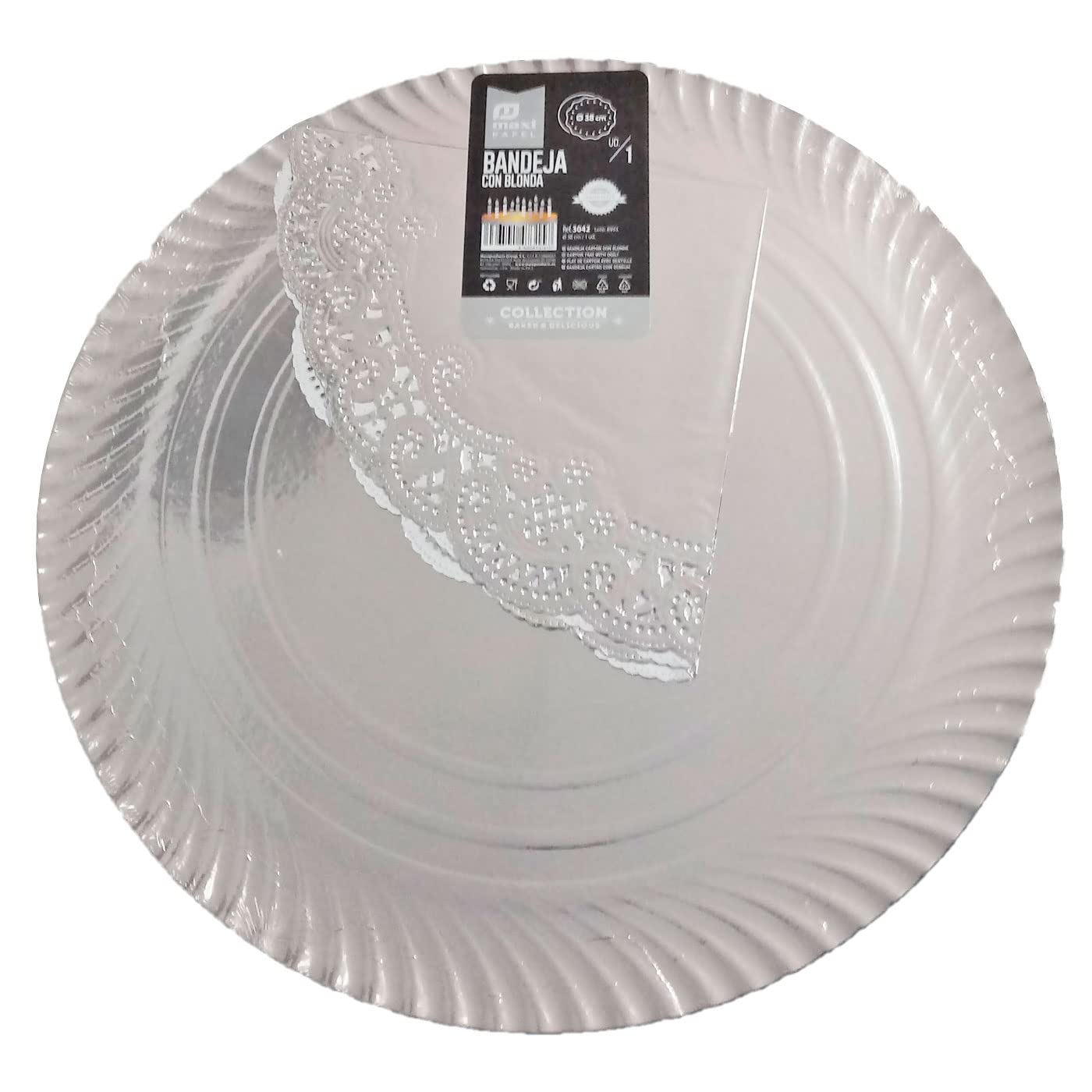 Vassoio di Cartone Rettangolare Oro 25x34cm (100 Pezzi