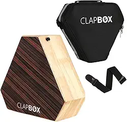 Clapbox Cajon de viagem (2 lados), caixa, bongô - madeira de borracha com bolsa de transporte