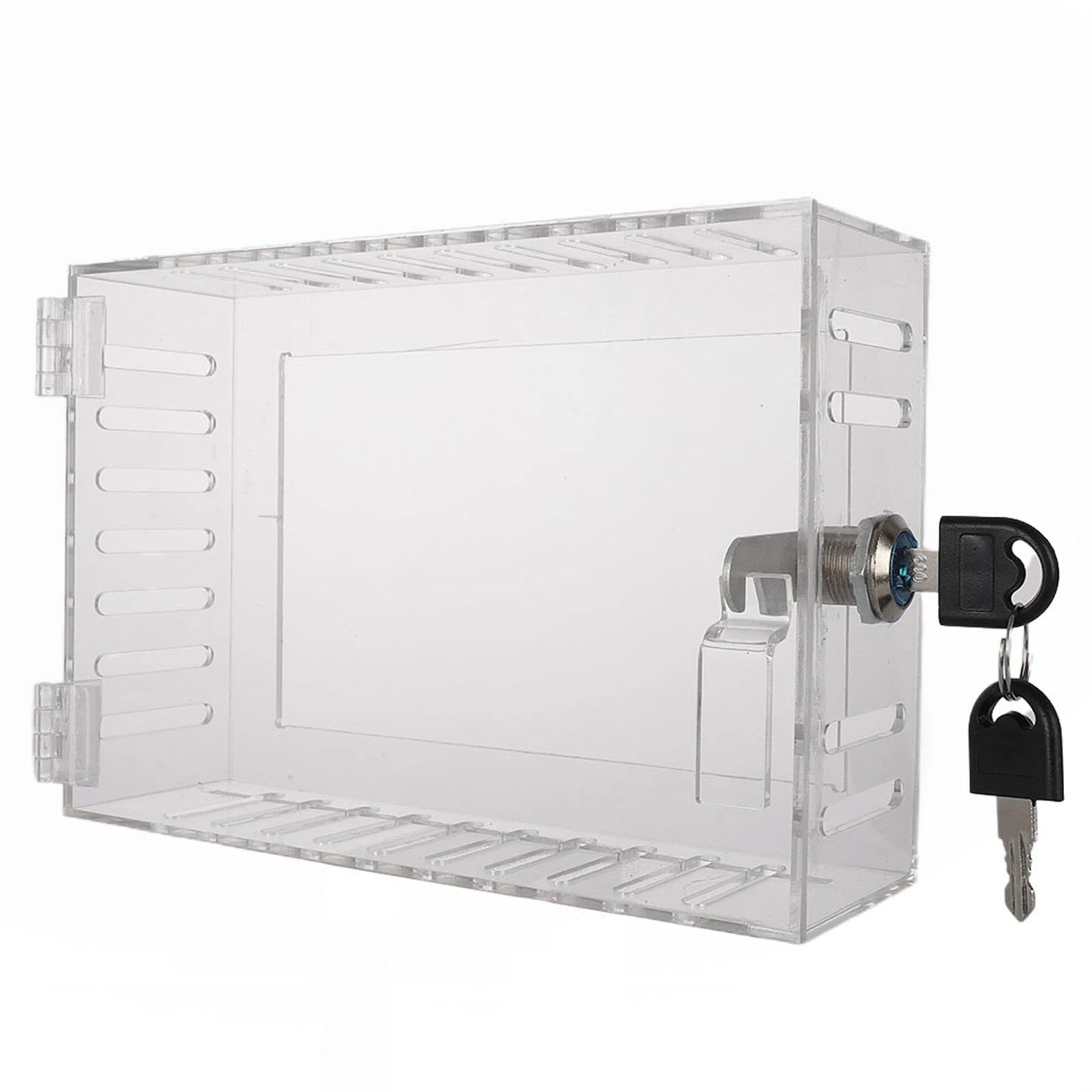 Thermostat Lock Box with Key（Transparent Large Size）, Universal Thermostat Guard for Wall, Thermostat Covers with Lock for Thermostats 7" x 4.5" x 2.2" or Smaller (1 Pcs)