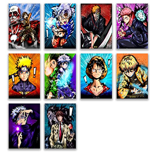 Image of VEENSHI Paper Set Of 30 Mix Anime Wall Collage Kit Manga And Color Posters(Size: A4, 300 Gsm Hard Poster)