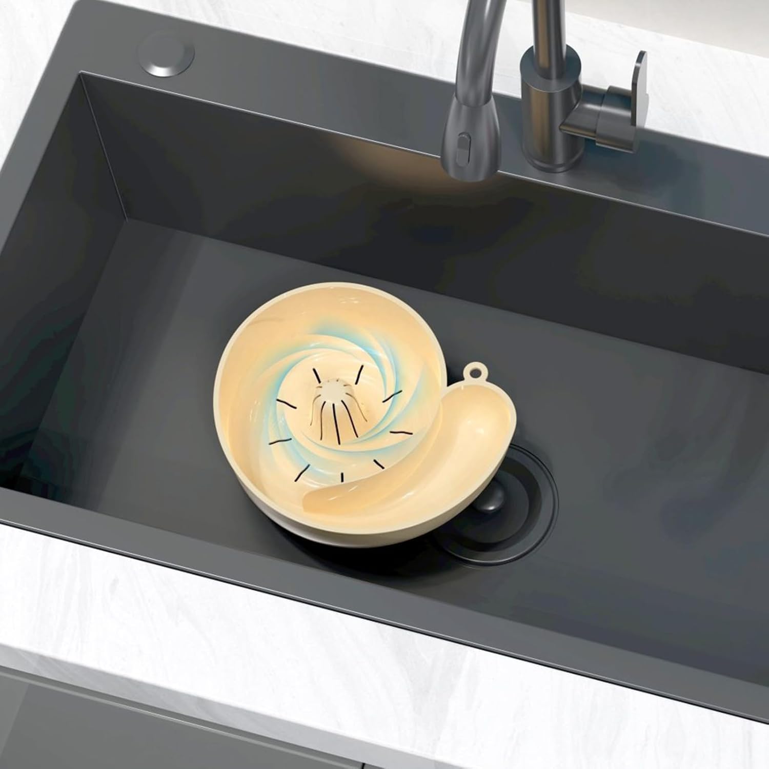 Fruit and Vegetable Wash, Berry Washer Spinner Bowls, Fruit Washing Bowl with Strainer, Multifunctonal, Portable, 23.5cm, for Home Dorm Apartment Picnic Camping - Image 2