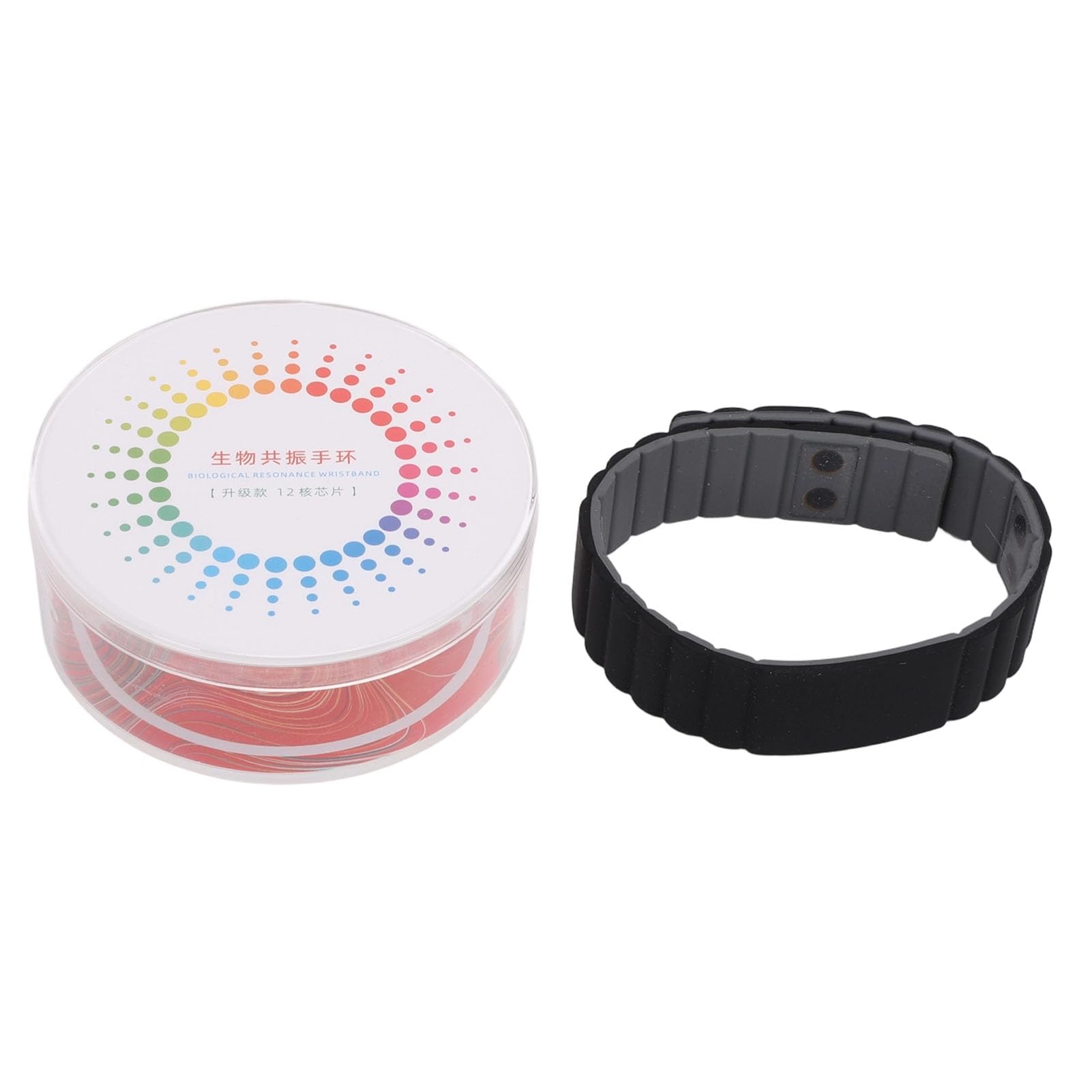 Bracelet Magnétique, Bracelet en Silicone à Double Aimant en Forme de L, Puce de Capteur Bio à 12 Cœurs avec de la santé, Idéal pour les Hommes et les Femmes, Entraînement, Cyclisme, Activités