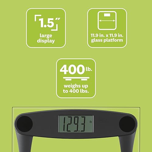 Miniatura 7 de Conair WW - Báscula de baño de precisión digital, WW39Y, Cristal, 1