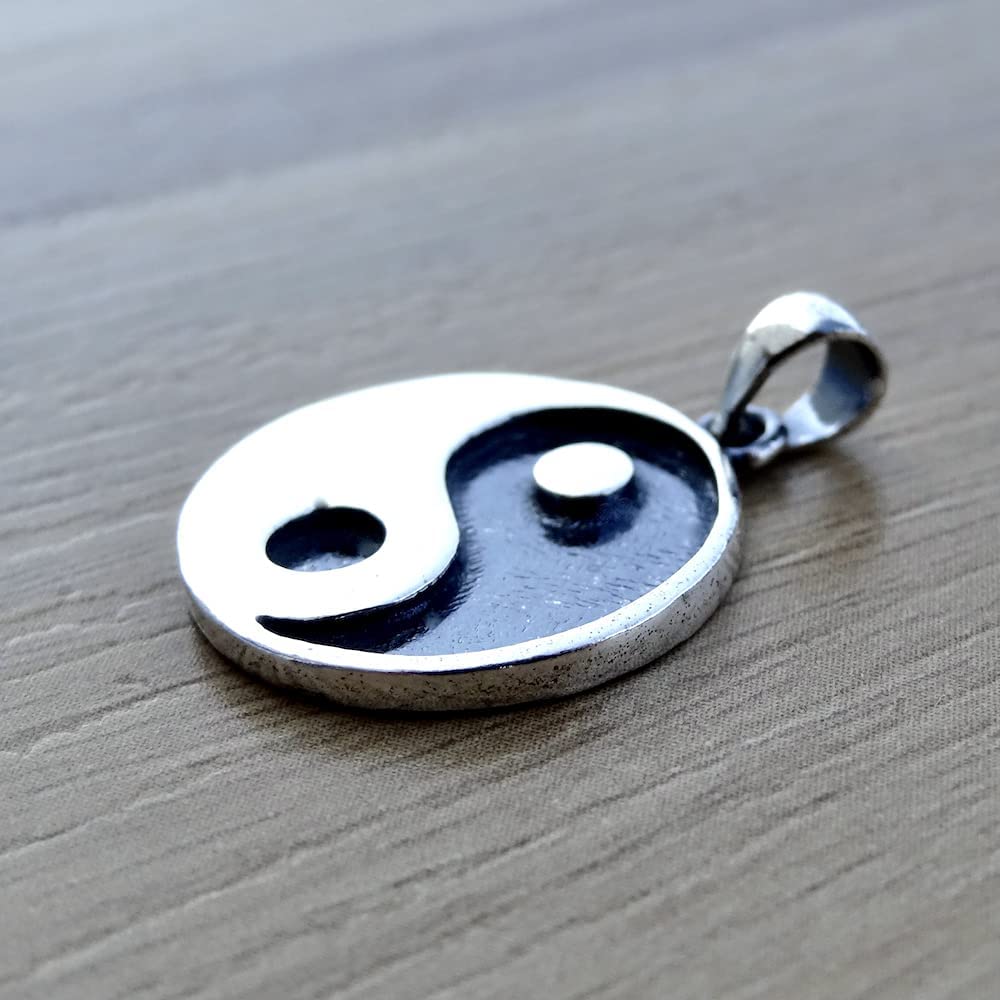 Yin Yan Symbol Anhänger Sterling Silber 925 Yoga Spirituelle Schmuck SALE !