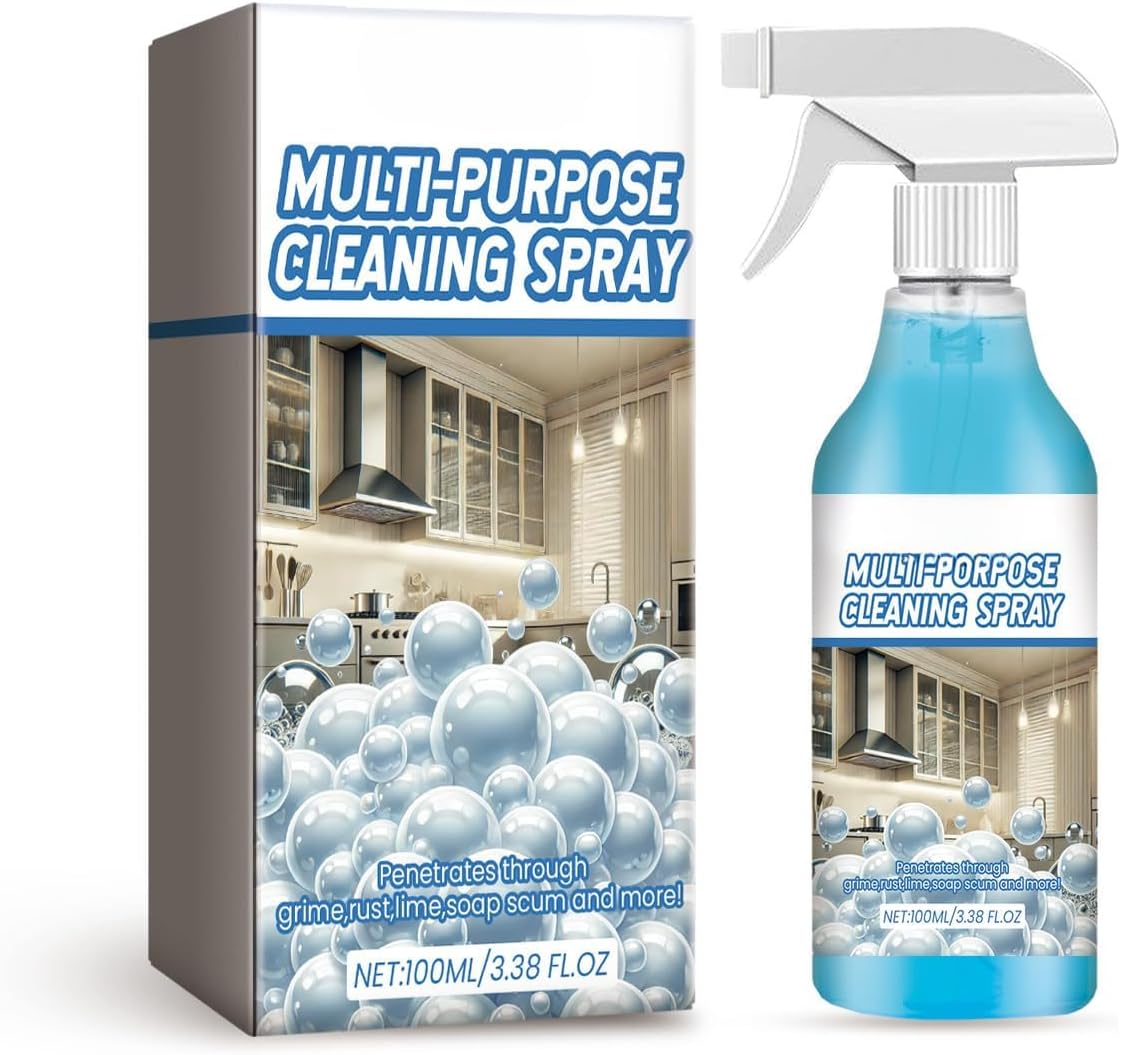 Kitchen Foam Cleaner, Multipurpose Foam Cleaner Spray Bubble Cleaner Foam Spray All Purpose Cleaner Remover Oil Stain for Kitchen Powerful Stain Removal Kit (1 Pc)