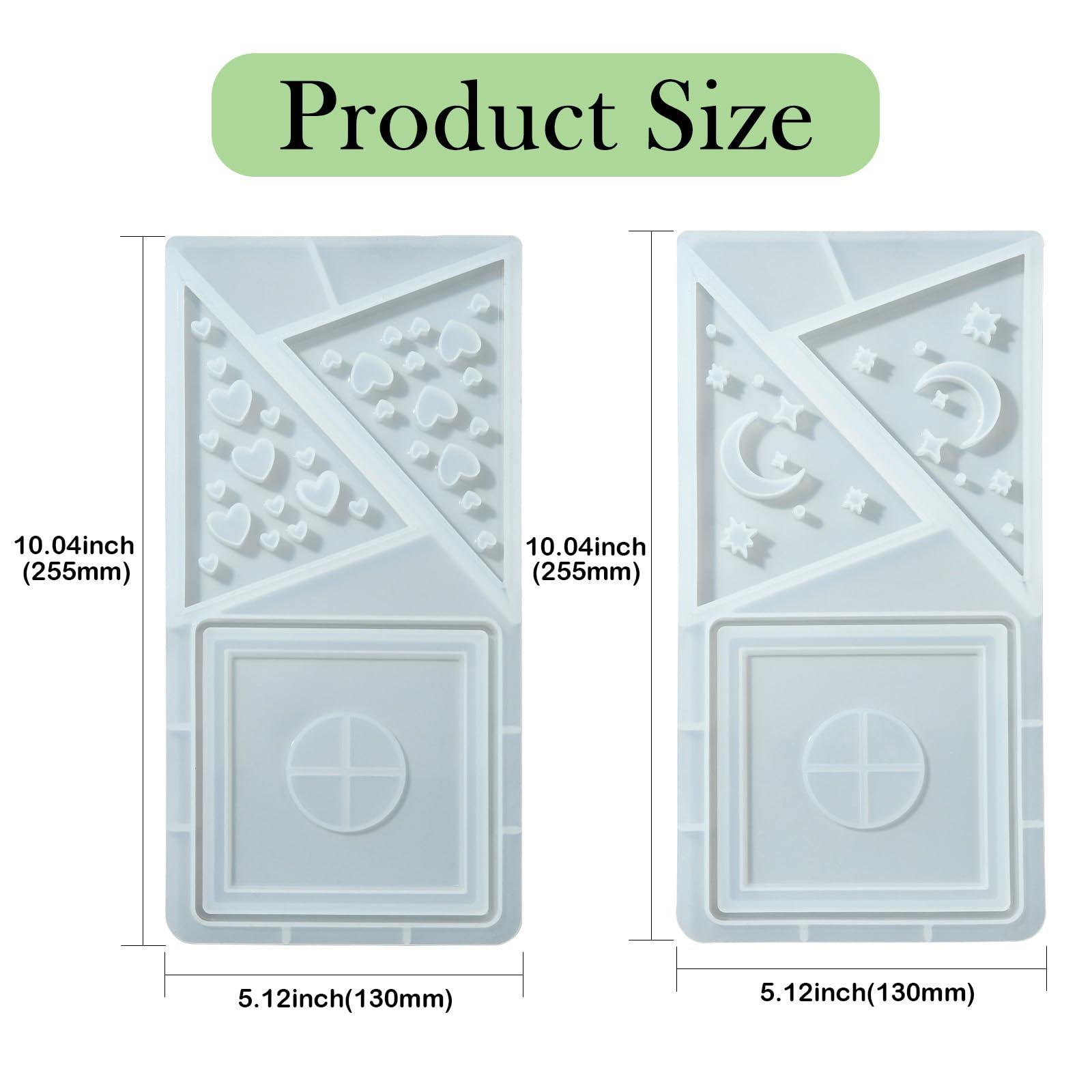 UR URLIFEHALL 2 Pcs Silicone Candlestick Moulds Pyramid Shaped Resin Casting Moulds for Candle Holder Ornaments Storge Crafts Home Party Decor - Image 2