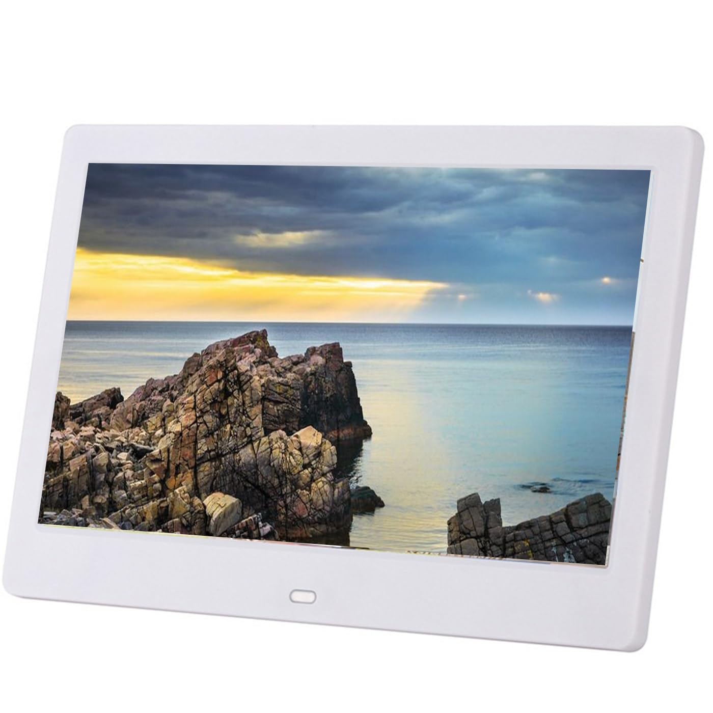 MYUYEE 10.1-Inch Hd Digital Photo Frame With Smart Calendar And Video Playback (White)