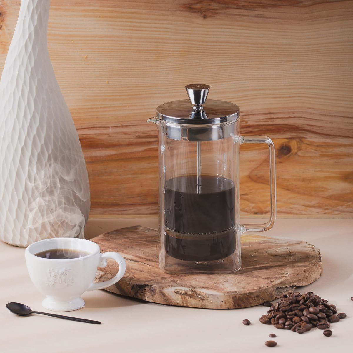 Cristel | Cafetière à Piston Double Paroi Robusta Verre Transparent