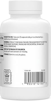 Amazon Basics Ginger Root Capsules, 550 mg, 100 Count