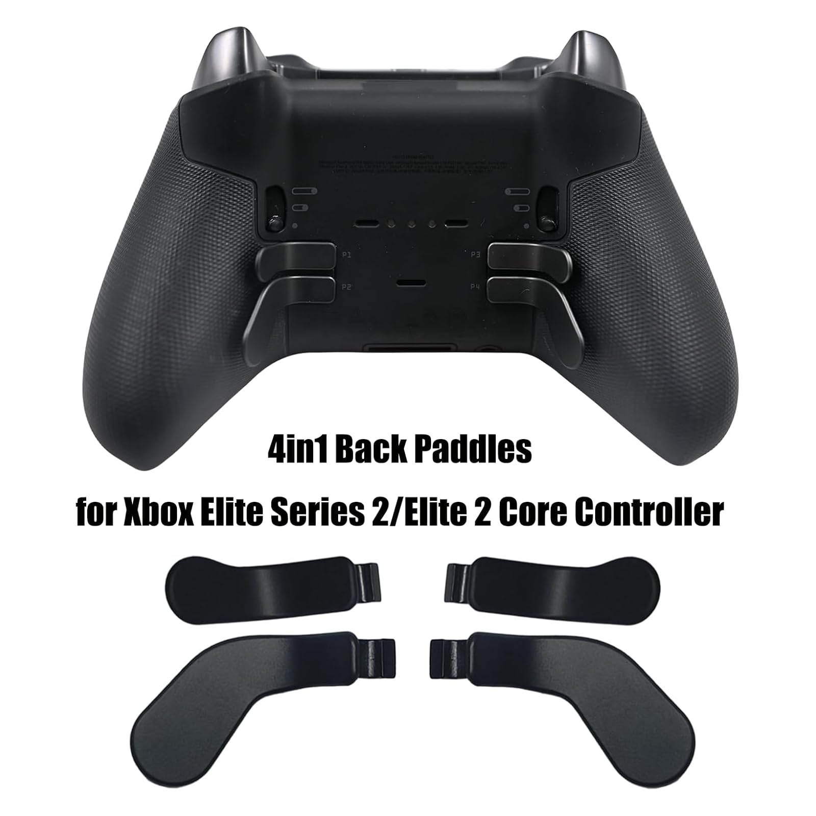 Peixiong Juego de componentes de los mandos 13 en 1 para Xbox Elite Series 2 Core Controllers con 6 joysticks metálicos y herramientas, 2 D-Pads, 4 paletas para Xbox Elite Series 2 (negro)
