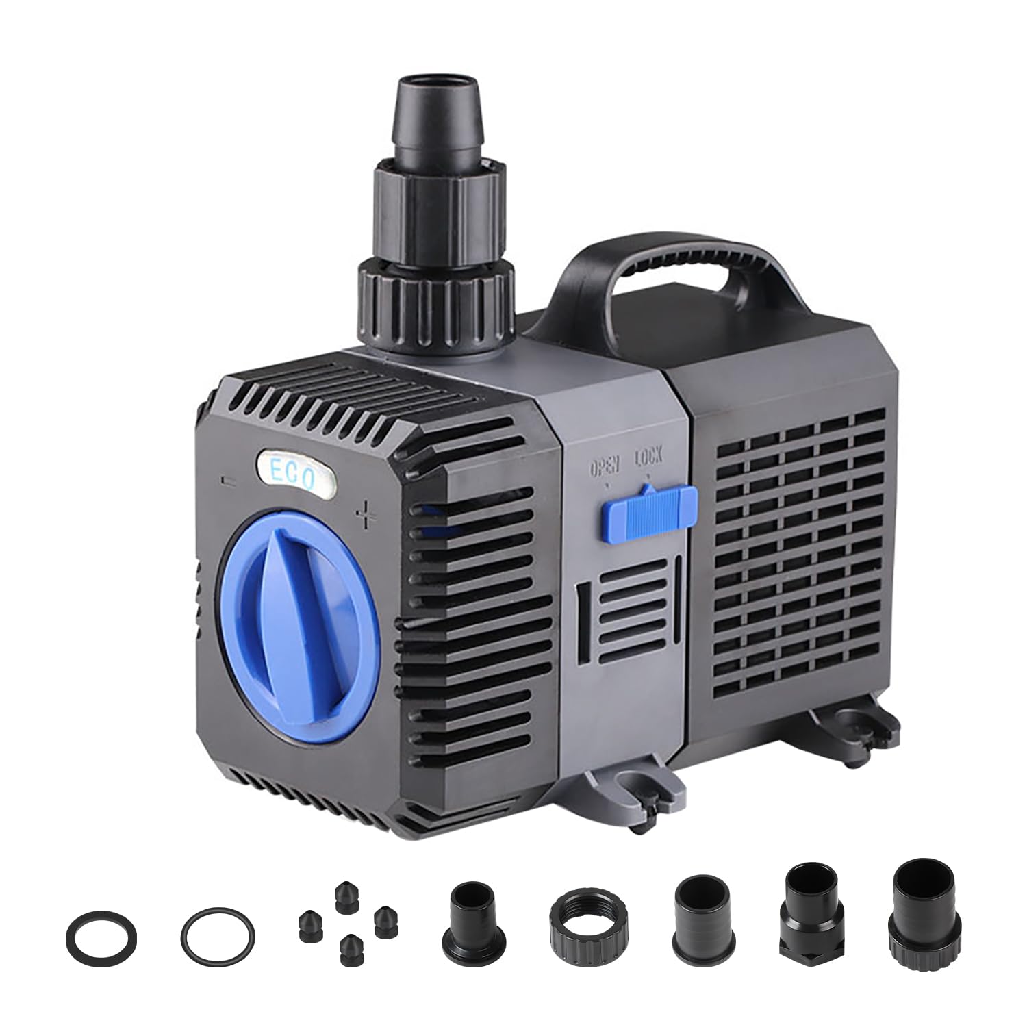 EXLECO Super Eco Teichpumpe Filterpumpe 3600L/H 20W Energiespar Wasserpumpe Koiteich Bachlaufpumpe Springbrunnenpumpe Aquarium Pumpe Brunnen Pumpe für Außen Wasserfall Teich Bachlauf Garten Brunnen