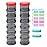 2 Pack 7 Day Pill Organizer Case Stackable Weekly Supplements Vitamins Pills Holder Dispenser Large Translucent Black with Extra Lid