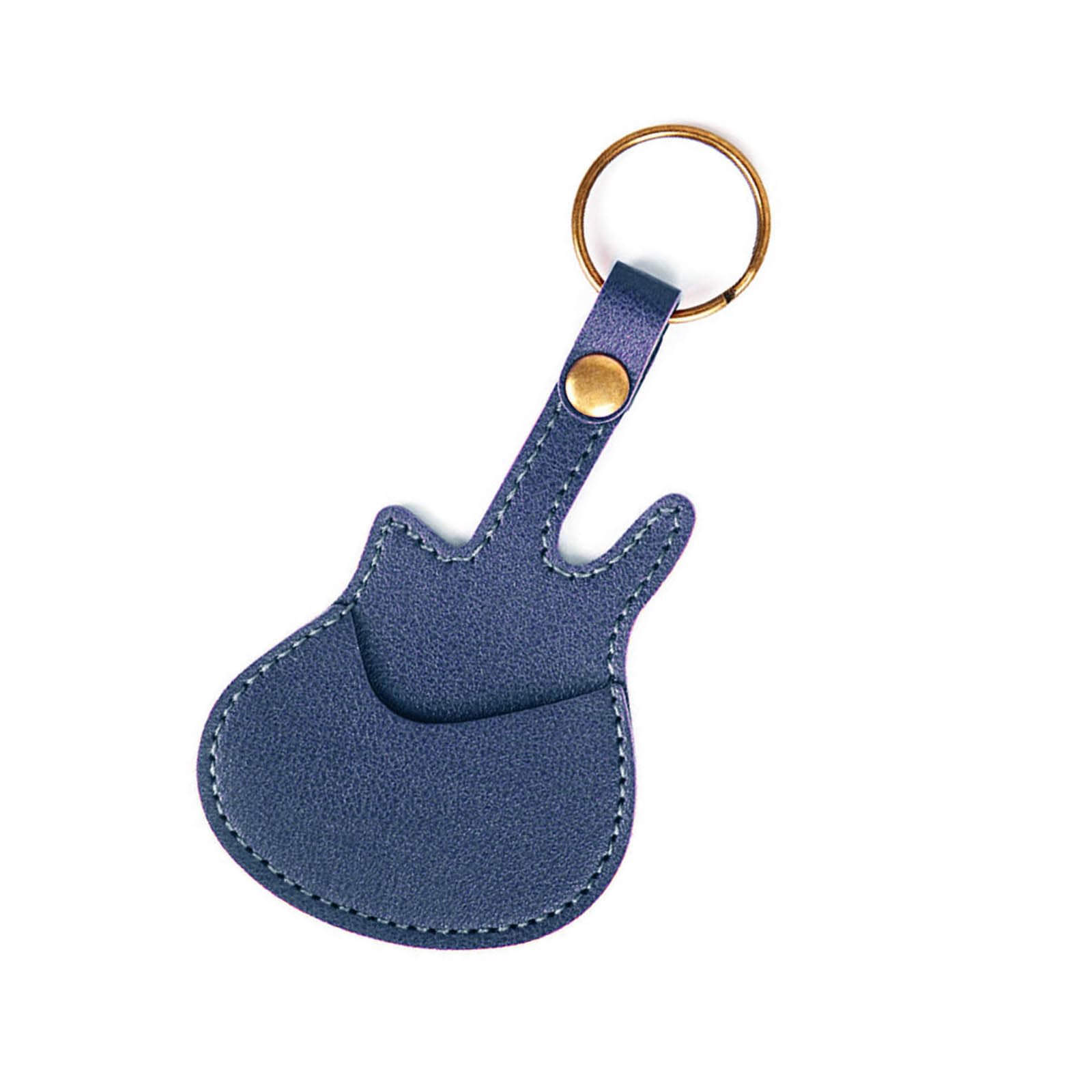 CAZSTYK Guitar Pick Container Guitar Accessory Tool Pocket with Keychain Pick Holder Pouches PU Texture Portable Pouches for Musicians