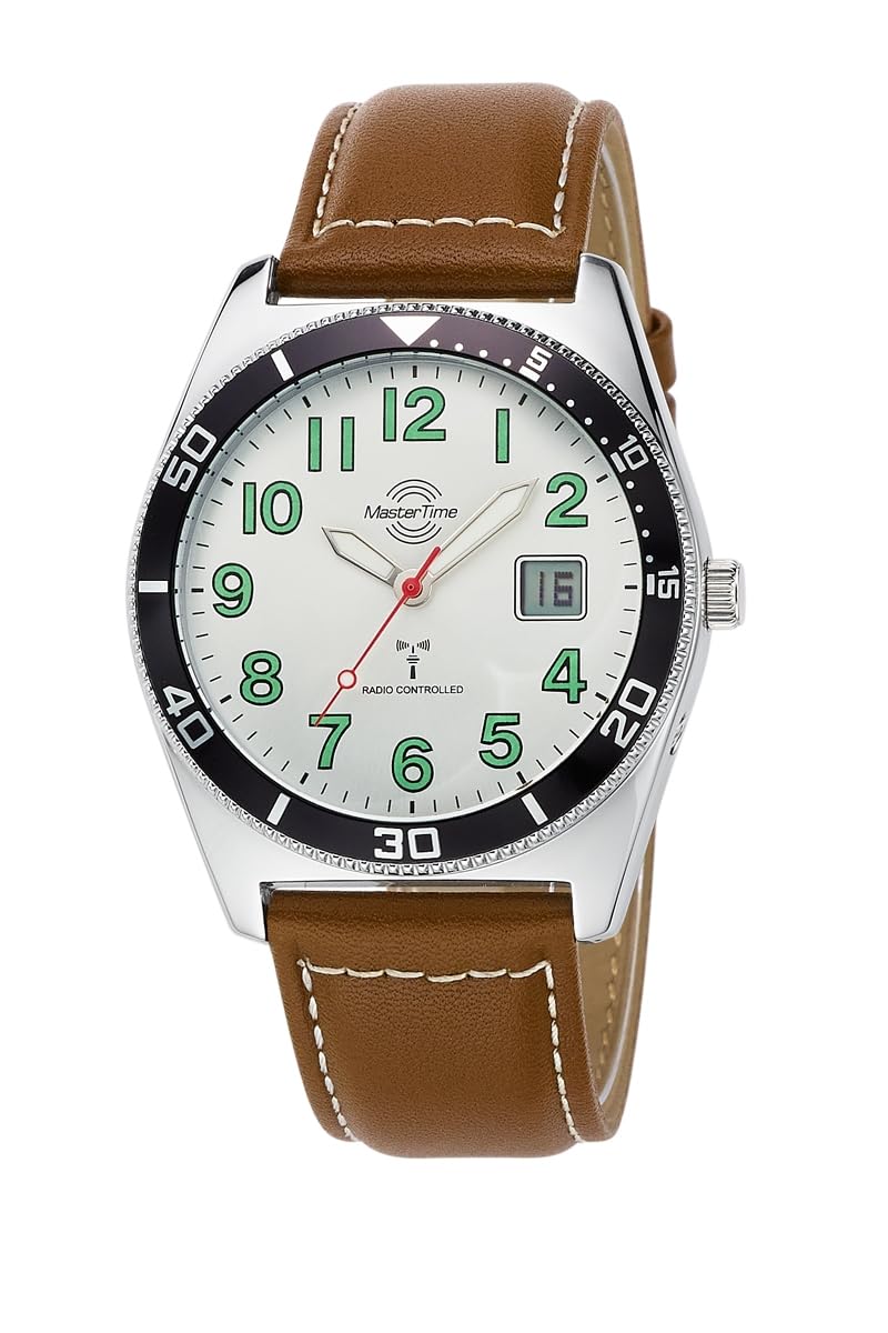 Master Time Funk Quarz Herren Uhr Analog-Digital mit Leder Armband MTGA-10856-41L