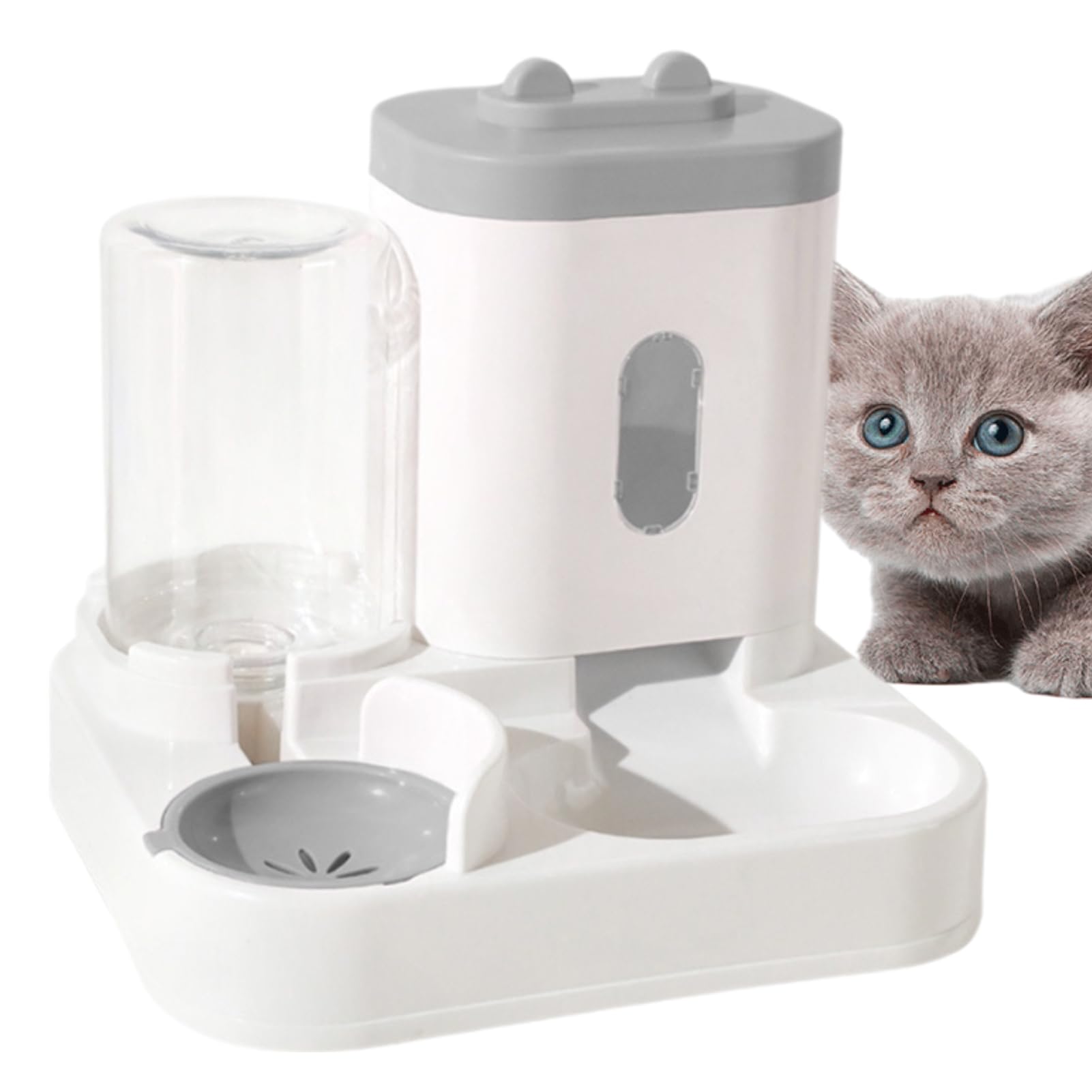 Automatic Pet Feeder For Small Medium Dogs Cats Automatic Food Feeder And Waterer Set, Travel Supply Feeder And Water Dispenser For Dogs Cats(Food Feeder 2.3L Water Feeder 1L)