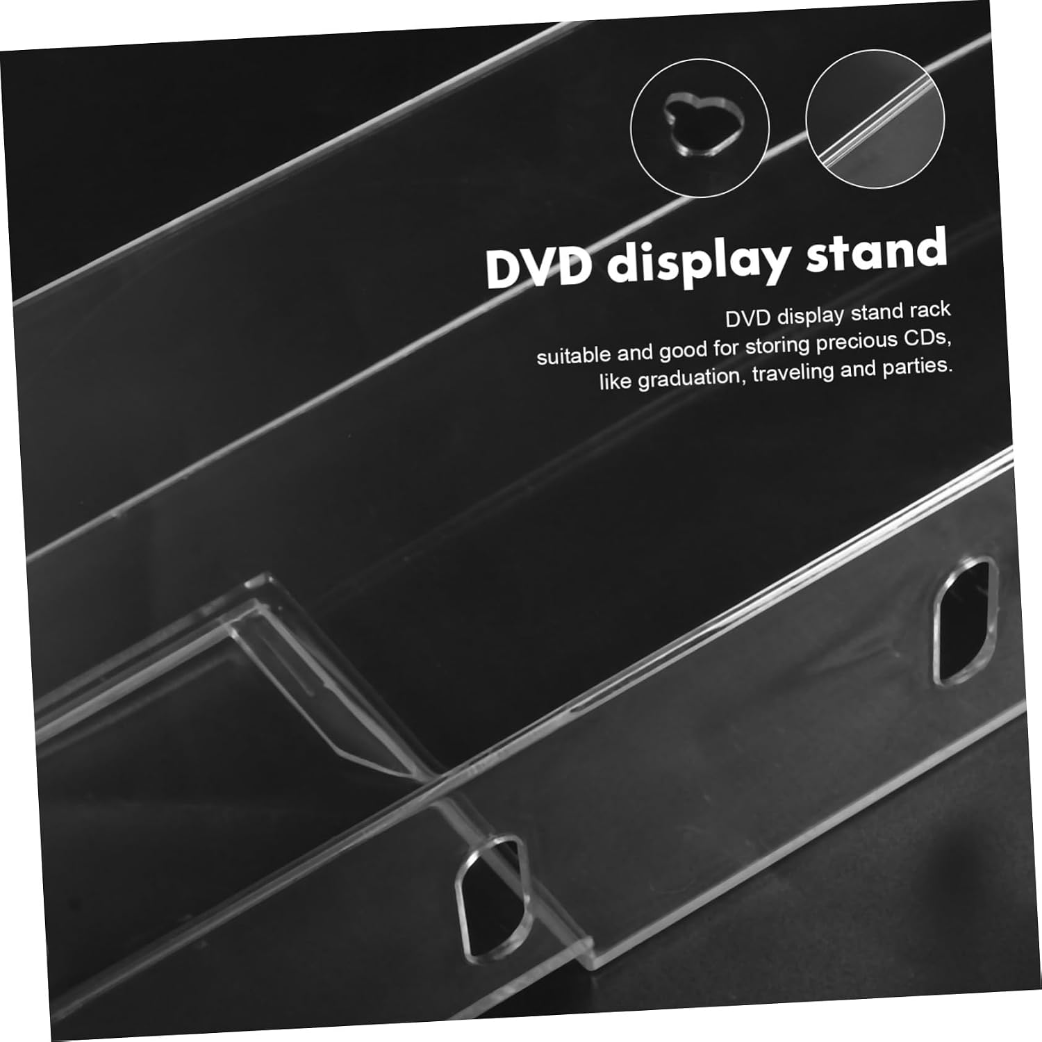 Acrylic CD Stand Rack Desktop Dvd Holder for Display Storage