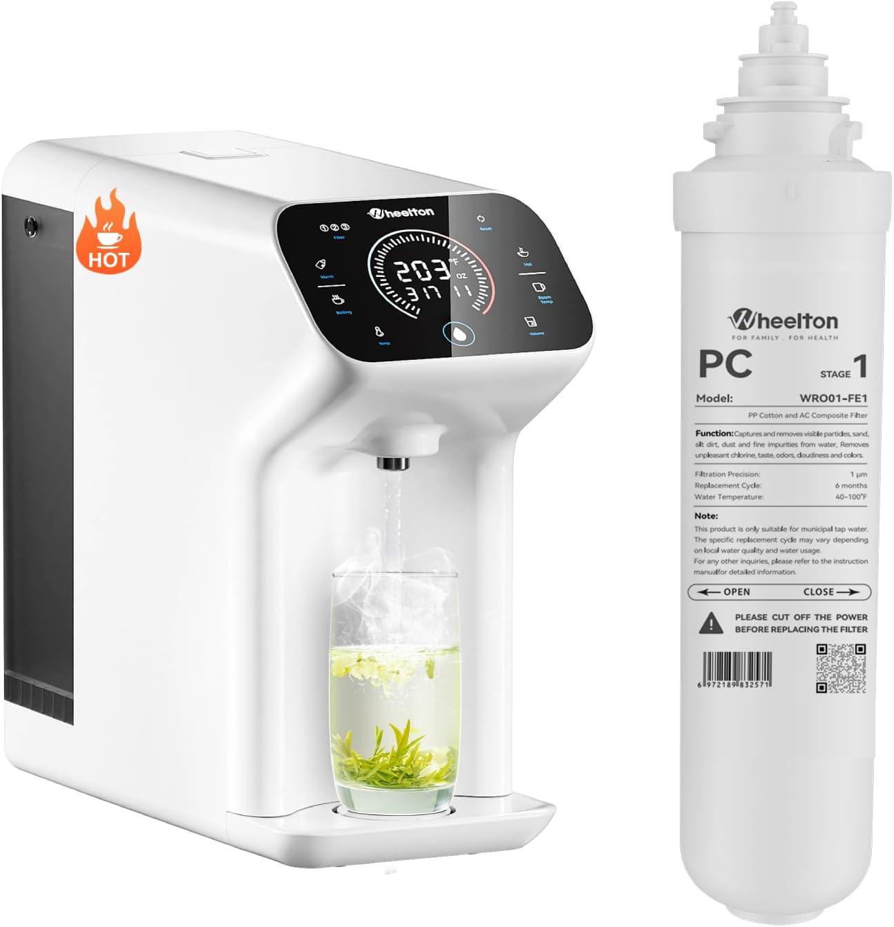 PC Replacement Filter for WRO01 Countertop Reverse Osmosis Water Filter - 6 Months Lifespan (WRO01-PC)