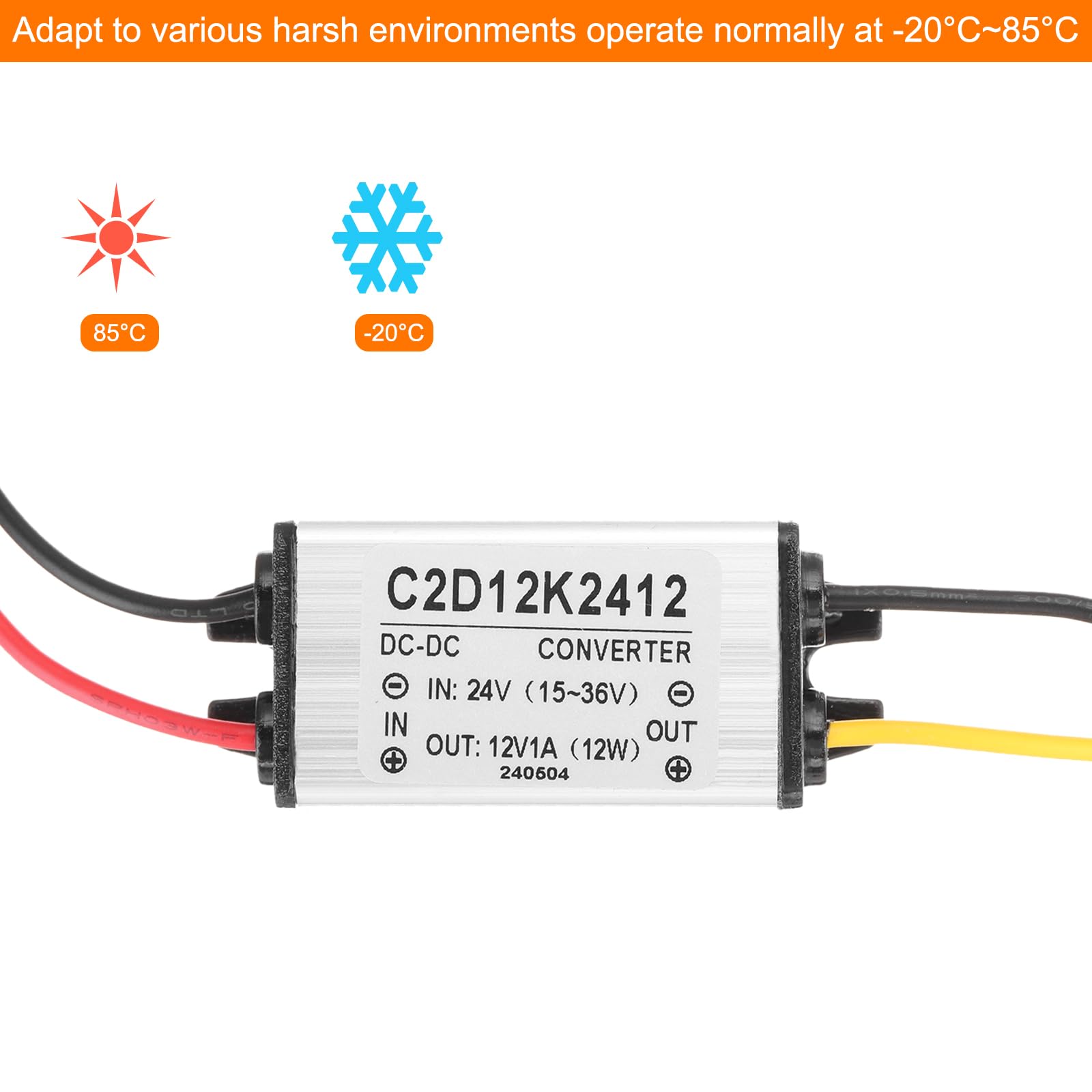 Unique Bargains DC 15V-90V To DC 12V 1A 12W Power Converter Transformer For Led System - View #5