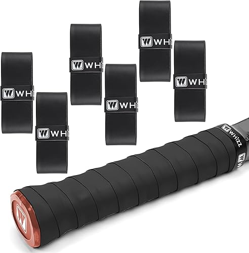 Cinta de agarre para raqueta de tenis, paquete de 6 cintas de agarre antideslizantes precortadas, súper absorbente, sensación seca, agarre para