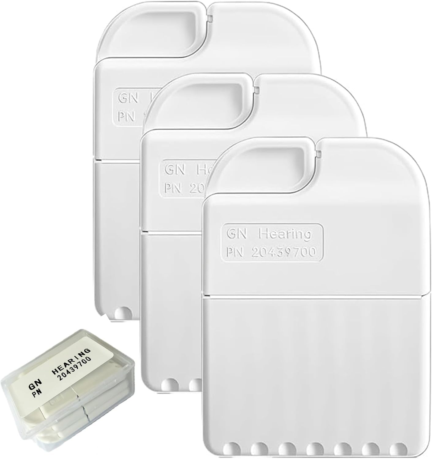 GN Wax Guards PN 20439700 Filters (24 Filters, 3 Packs) - Compatible with Resound, Phonak, Unitron, Beltone, Widex Hearing Aids - 1.3mm Ear Wax Protection Filters with Storage Case