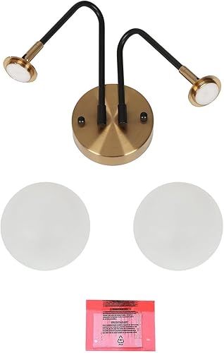 Miniatura 6 de Luz LED de tocador, 2 lámparas de baño, iluminación de pared negra y dorada sobre espejo