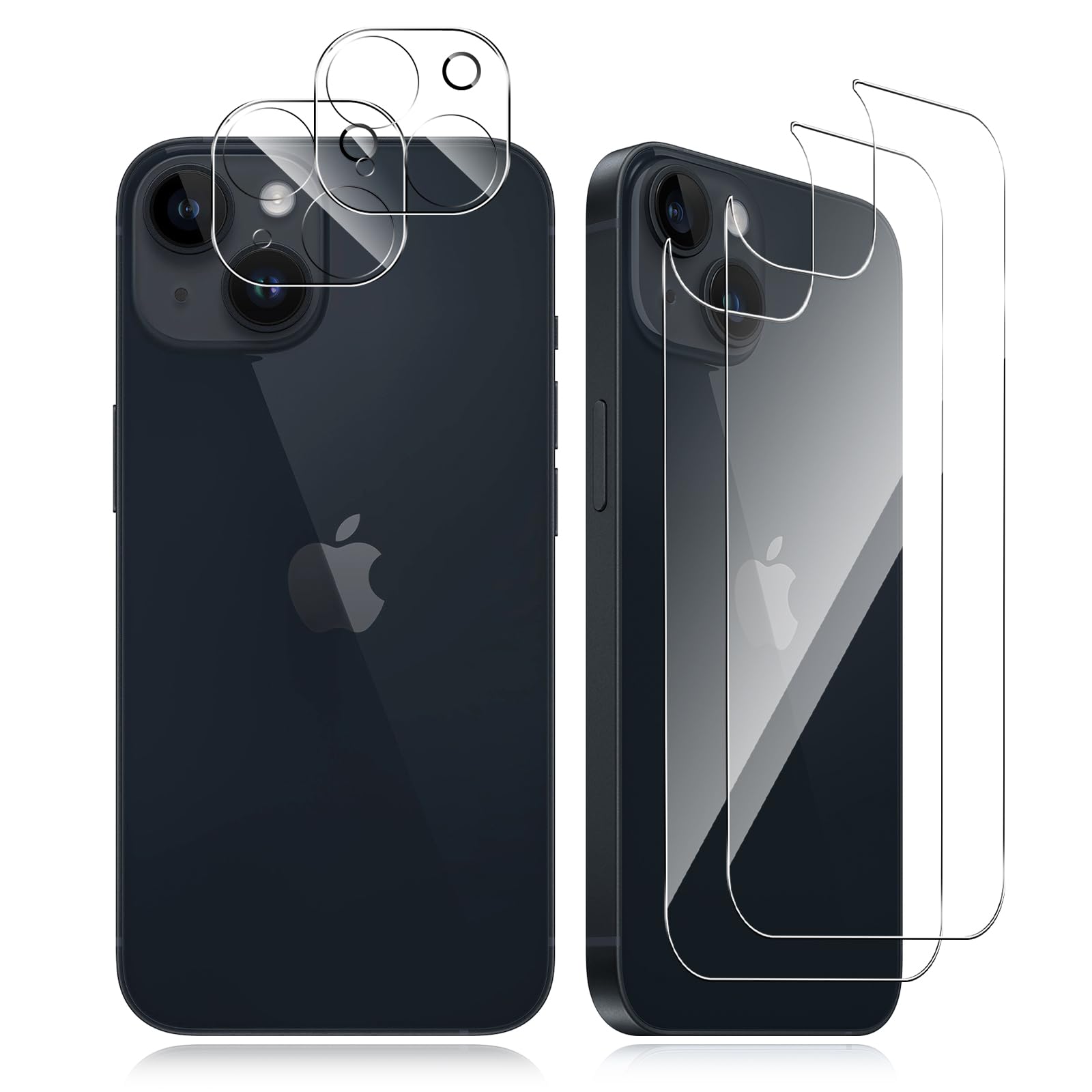 Amazon | 【4枚セット】For iPhone 15 Plus 背面ガラスフィルム （2枚 
