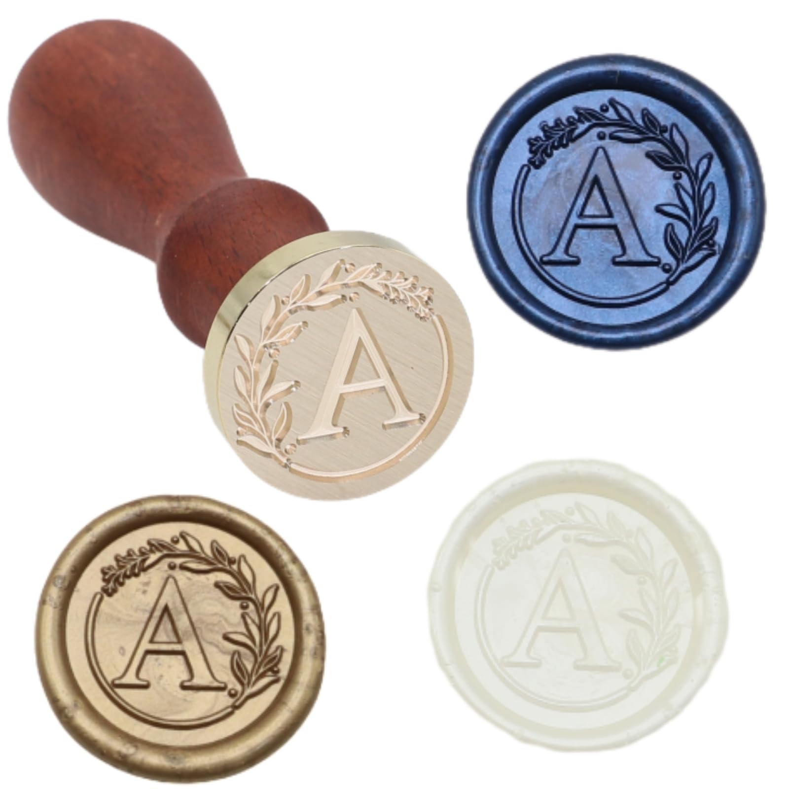 Kit di 732 timbri per ceralacca con scaldacera elettrico, timbro per sigillo con lettera dell'alfabeto A, perline in 28 colori assortiti, cucchiaio, kit di ceralacca (A)