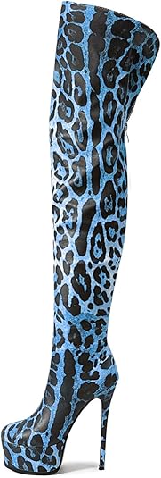 Bellina Thigh High Leopard Print Stiletto Boots Review