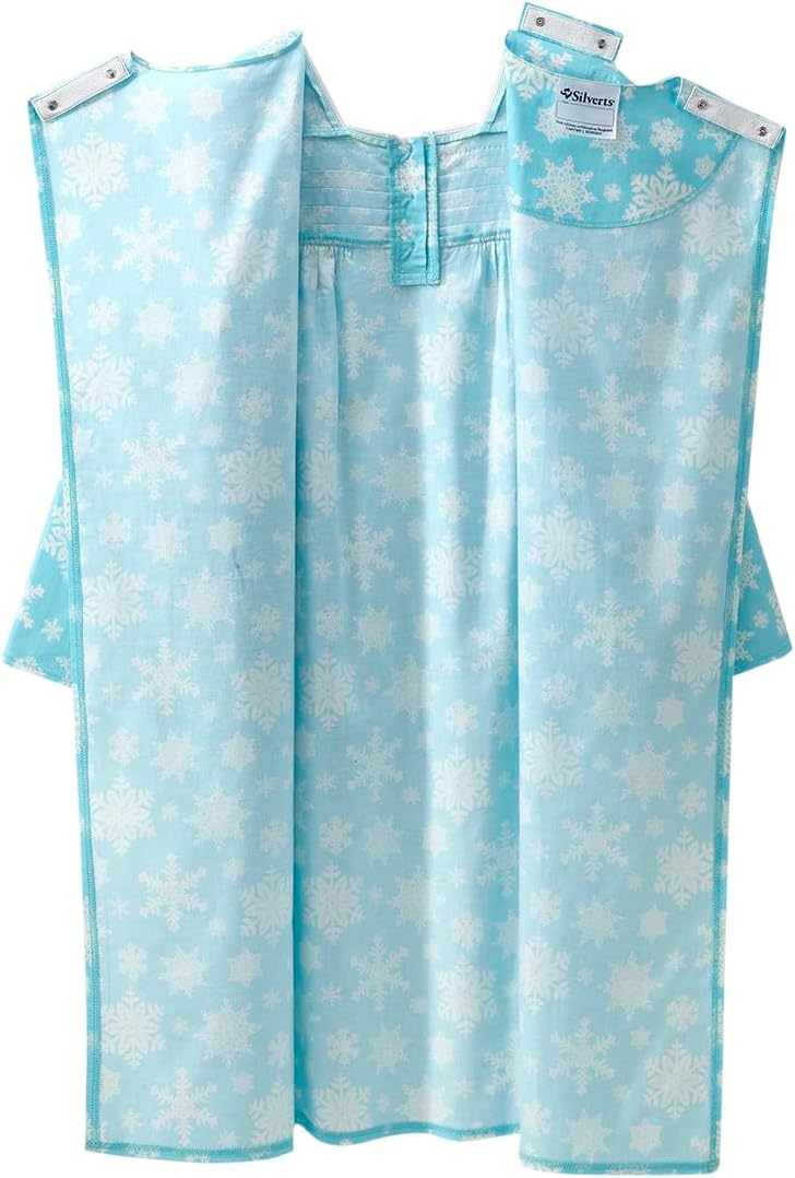 Silverts Open-Back Hospital Gowns for Women – Comfortable, Dignified, Easy Dressing for Seniors & Patients - 100% Cotton - Image 3