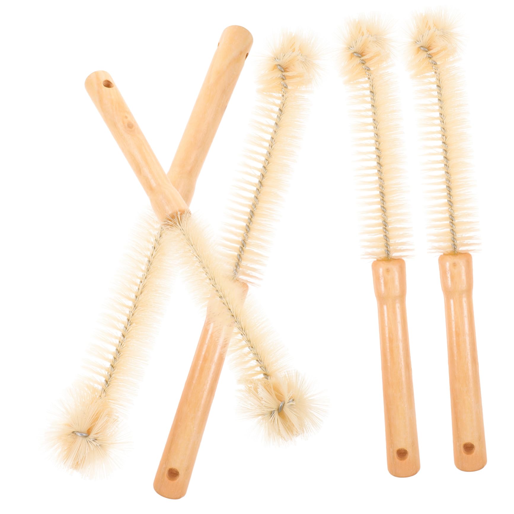 minkissy 5pcs Kitchen Cup Brush Bottle Brush Cleaning Brush Water Bottle Cleaner Brush Wood Handle Brush Cup Cleaner Brush Cleaning Tool