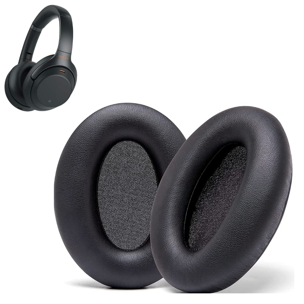 Crysendo Replacement Ear Pads Cushions Compatible with Sony WH 1000XM3 | Soft Protein Leather + Superior Noise Isolation Memory Foam Earpads for Sony WH 1000XM3 (Black)