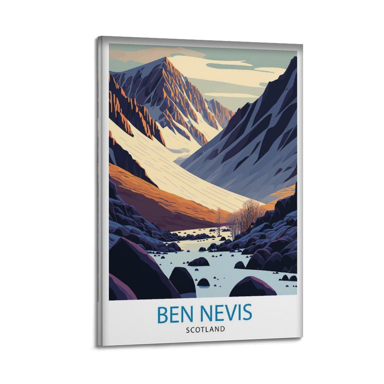 xiaoxiaoshen Ben Nevis Scotland Travel Lover Canvas Poster Wall Art Prints Room Aesthetic Murals Bedroom And Living Decorations 12x18inch(30x45cm)