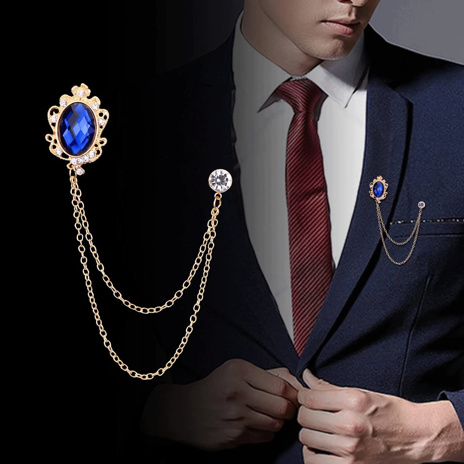 Quastenkette Broschen Anzug Abzeichen Kleid Corsage Brosche Herren Accessoires