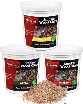 Camerons All Natural Fine BBQ Wood Chips, Apple, Cherry, Pecan, 3 Pack