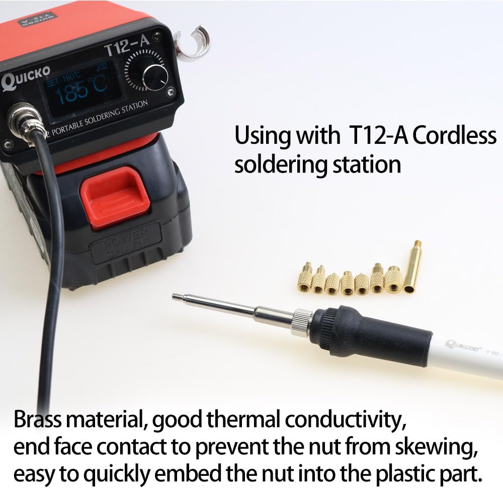 3D Printed Parts Hot Melt Nut Embedded Insertion Tipl M2 M3 M4 M5 M6 M8 For Quicko T12 Soldering Iron 936 Heat Set Insert Tool - 1420