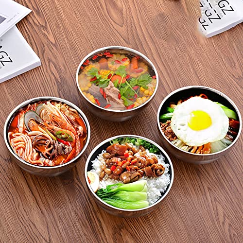 Cedilis 6 Pack Stainless Steel Cereal Bowls, 28Oz Double-Walled Insulated Bowl, Non-Slip Serving Bowls For Mixing, Salad, Soup thumb #4