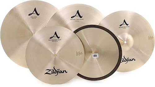 Zildjian A Rock - Paquete de platillos naturales, 14 pulgadas, 17 pulgadas, 19 pulgadas, 20 pulgadas