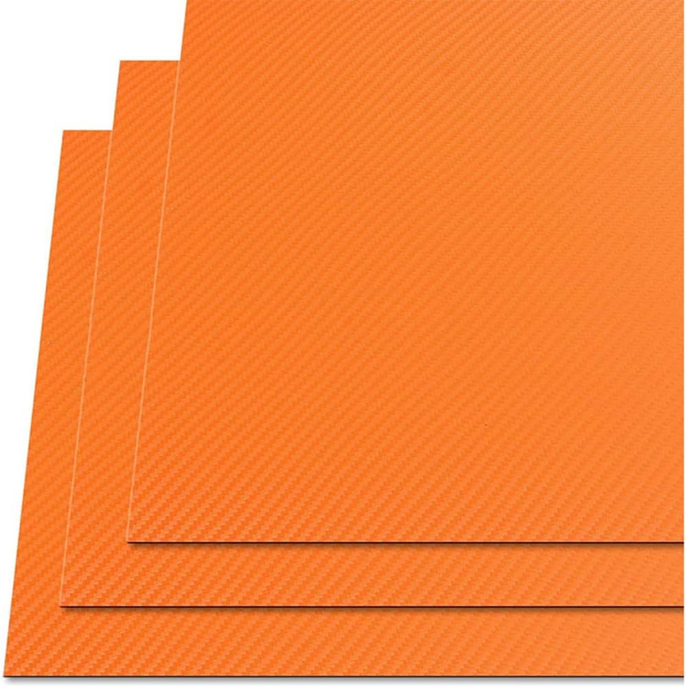 Aibote(3 Pack) Orange Carbon Fiber Pattern Infused KYDEX Thermoform Sheet Knife Diy Kits Material Tool for Knvies Holster Sheath Making (12"x4"x0.08")