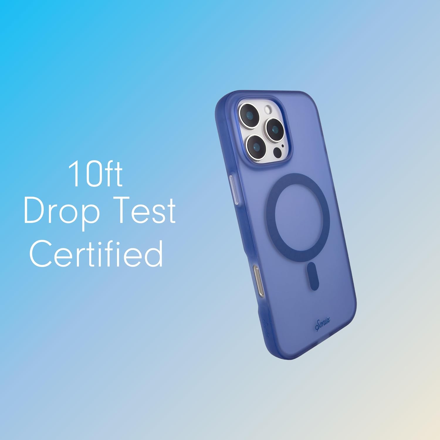 Sonix Case for iPhone 16 Pro | Compatible with MagSafe | 10ft Drop Tested | Frosted Matte Navy - Image 3