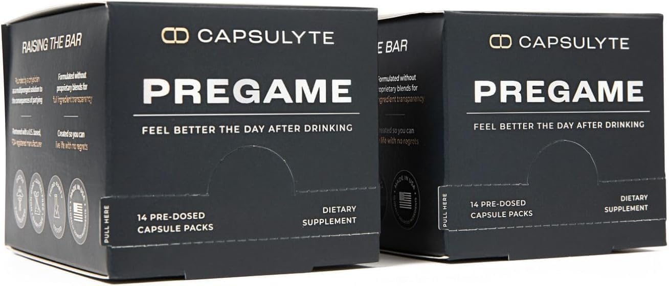 Pregame | Prevent Feeling Awful After Drinking | Alcohol Aid and Liver Health | Doctor Formulated | DHM, N-Acetyl Cysteine NAC, Milk Thistle (Trial Pack (20 Capsules))