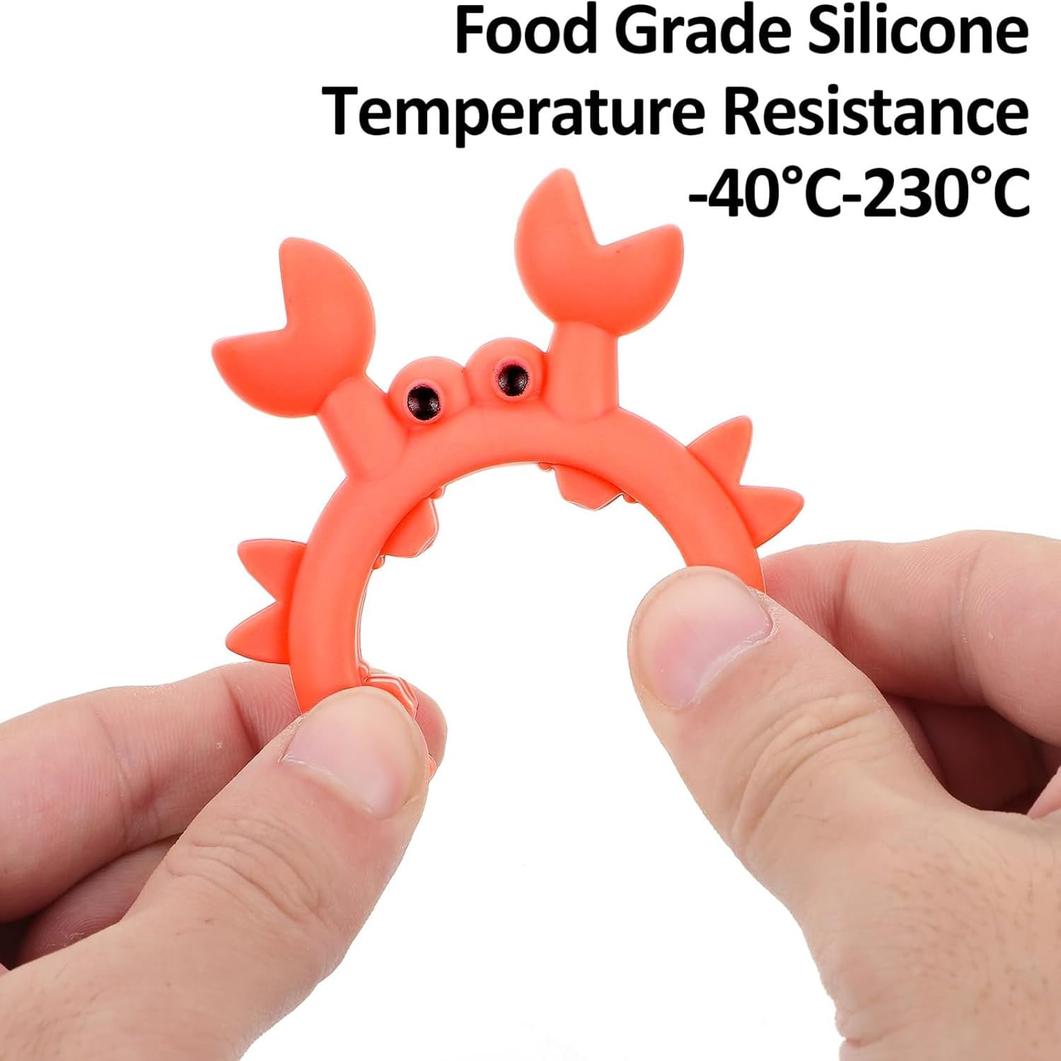 Lot De 6 Supports De Cuillère En Silicone En Forme De Crabe - Résistants à La Chaleur, Antidérapants