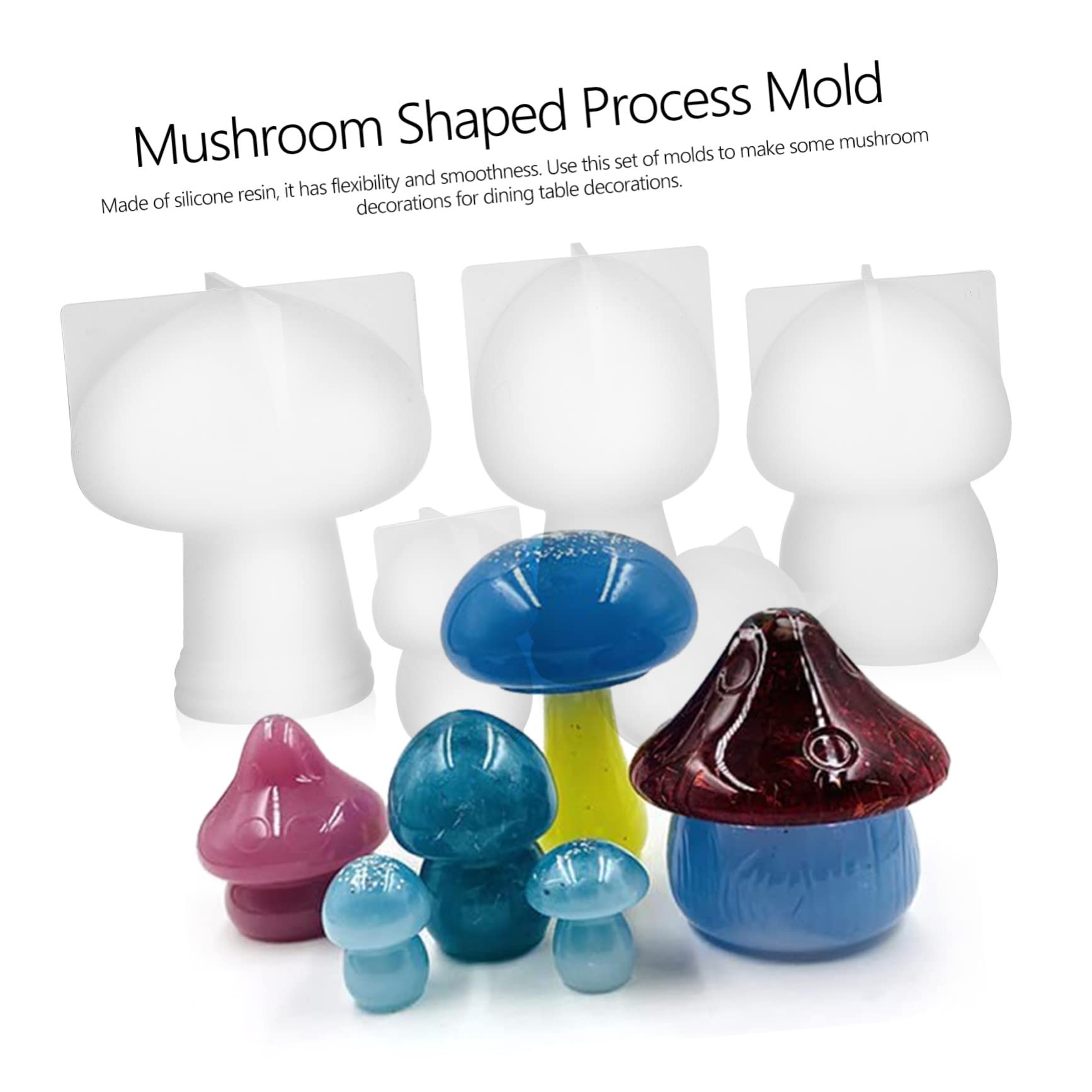 TEHAUX 10pezzi Stampi in Silicone Forma Di Fungo Di Stampi Per Decorazioni Fai Da Te in Resina Epossidica Per Casa