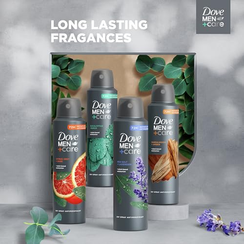 DOVE MEN + CARE Dry Spray Antiperspirant Coastal Cedar 3.8 oz 4 Count - image 2