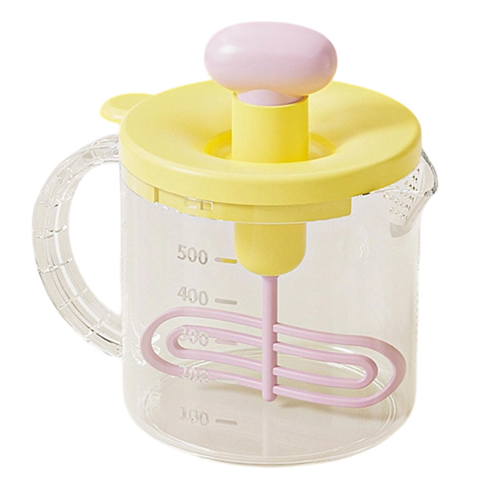 MALSSE Multipurpose Hand Operated Stirring Cup with Filtration Systems for Smooth Mixing of Beverages and Eggs Whites Manual Mixing Cup