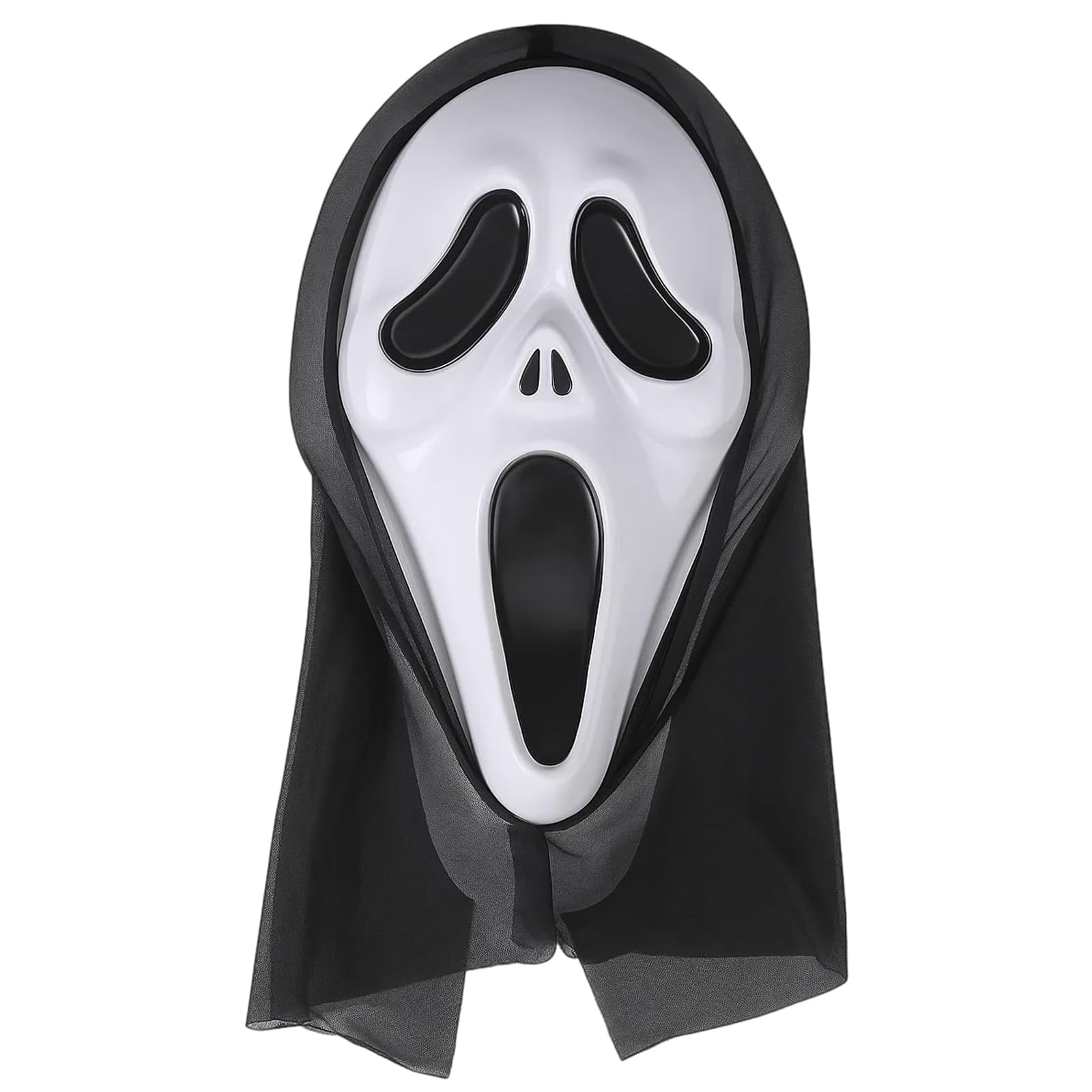 Halloween Scream Mask, Scary Ghost Face Mask Horror Full Head Masque Skeleton Shaped Costume Cosplay Party Decorations for Adults Men