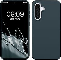 Vista 202 de kwmobile Funda compatible con Samsung Galaxy A52 / A52 5G / A52s 5G - Funda de Teléfono de Silicona TPU con Acabado Suave - Arrecife Azul