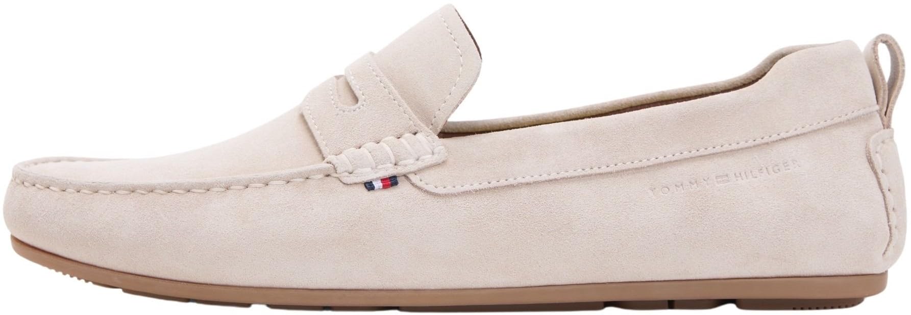 Tommy Hilfiger Core Hilfiegr Suede Driver FM0FM05789 - Zapatos de Conductor para Hombre, Beige (Beige clásico), Talla 10
