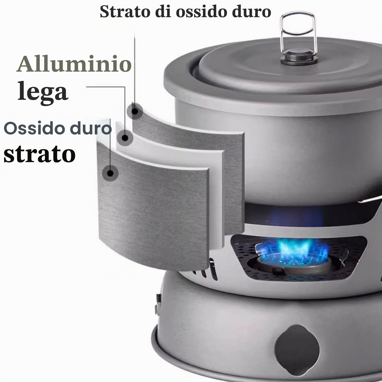 Stufa A Pellet Piccola Stufa A Legna in Lega di Alluminio Design Antivento con Griglia Stufe A Legna Uso Interno Ed Esterno Fornello da Esterno